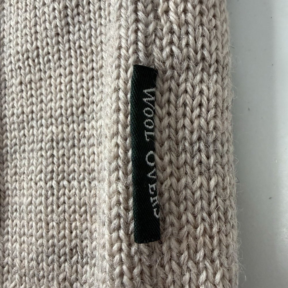 Woolovers Cardigan Sweater Womens Large Chunky Patch Pocket Button Timeless - Picture 7 of 9